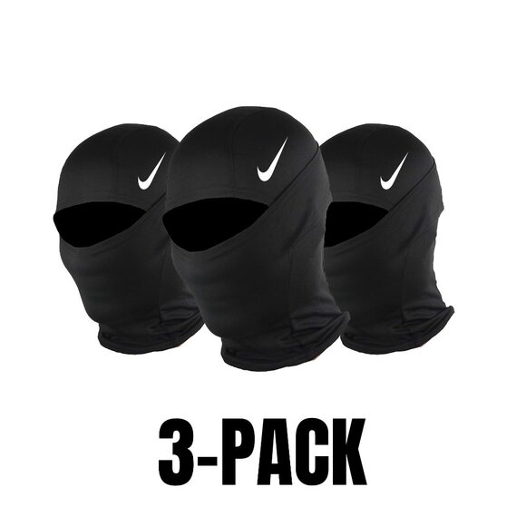 (3 Pack) Black Nike Dry-Fit Mask - Picture 1 of 5